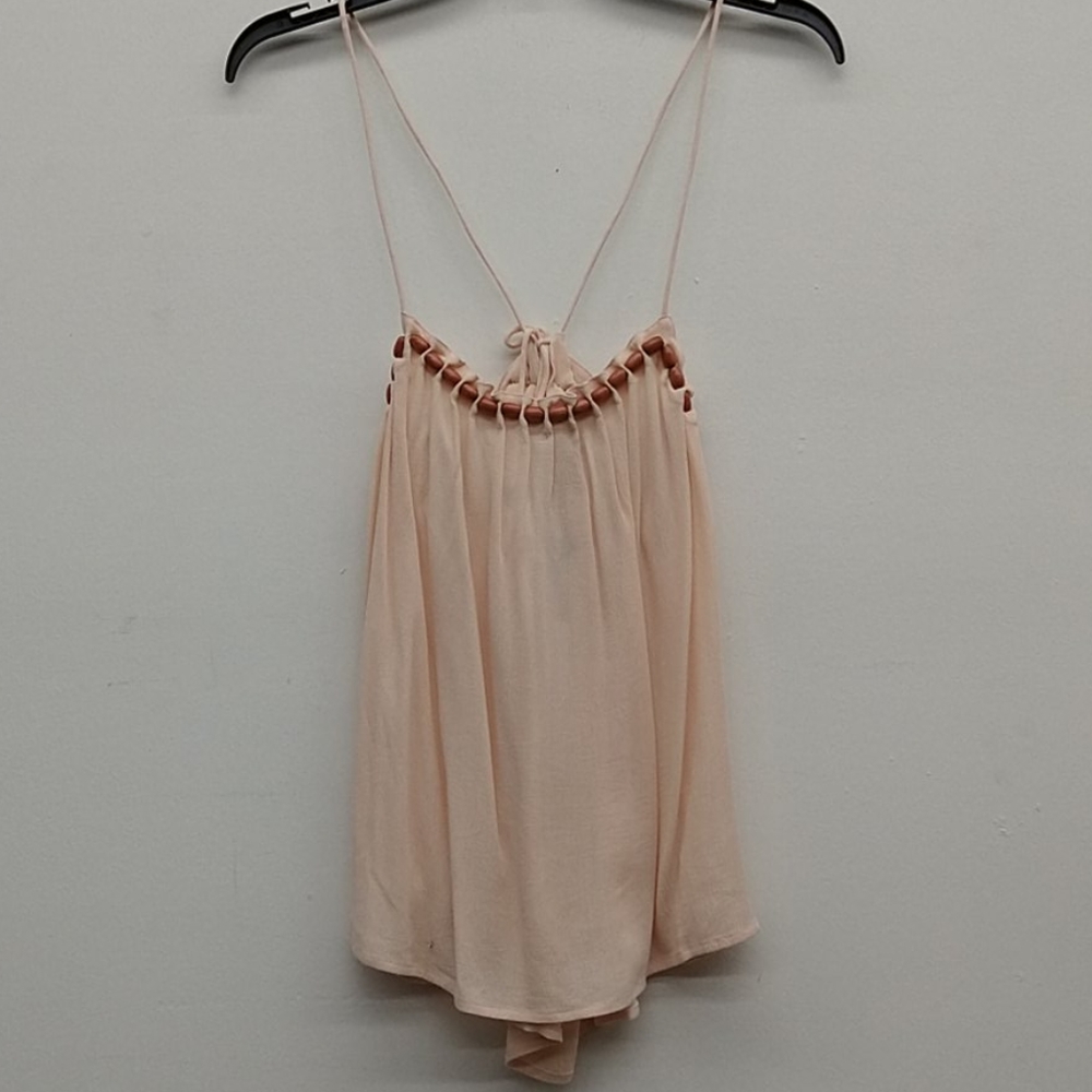 Eden Society Rose Spaghetti Strap Blouse w/Wood